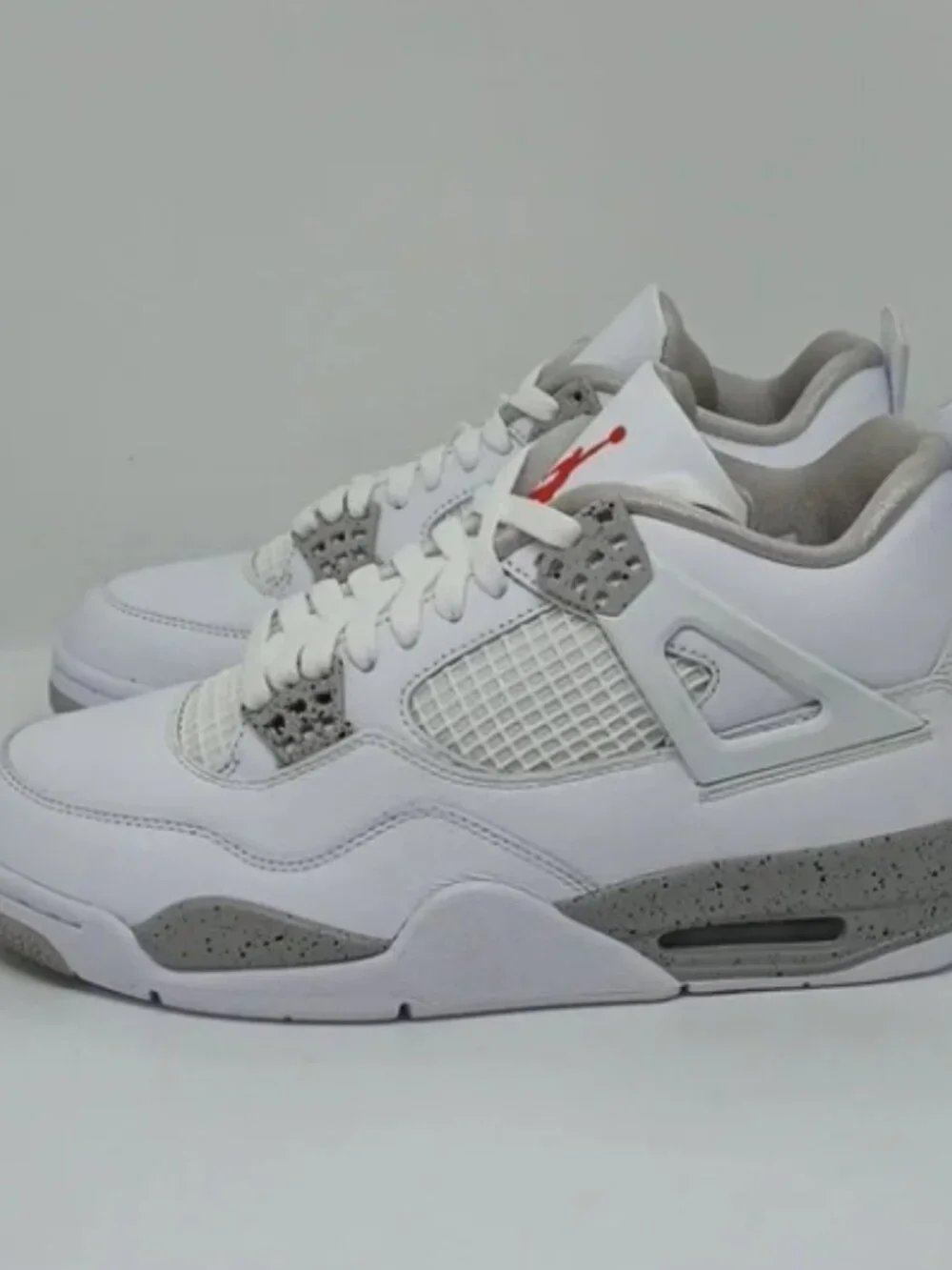 New Jordan Air Jordan 4 Retro WhiteFire Red Tech Grey Black